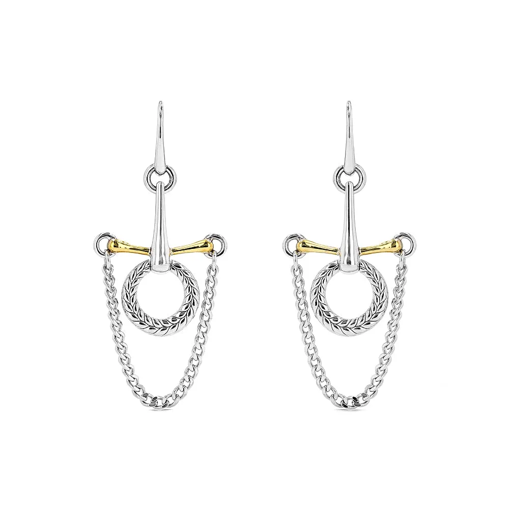 Vienna Bit Chandelier Drop Earrings with 18K Gold