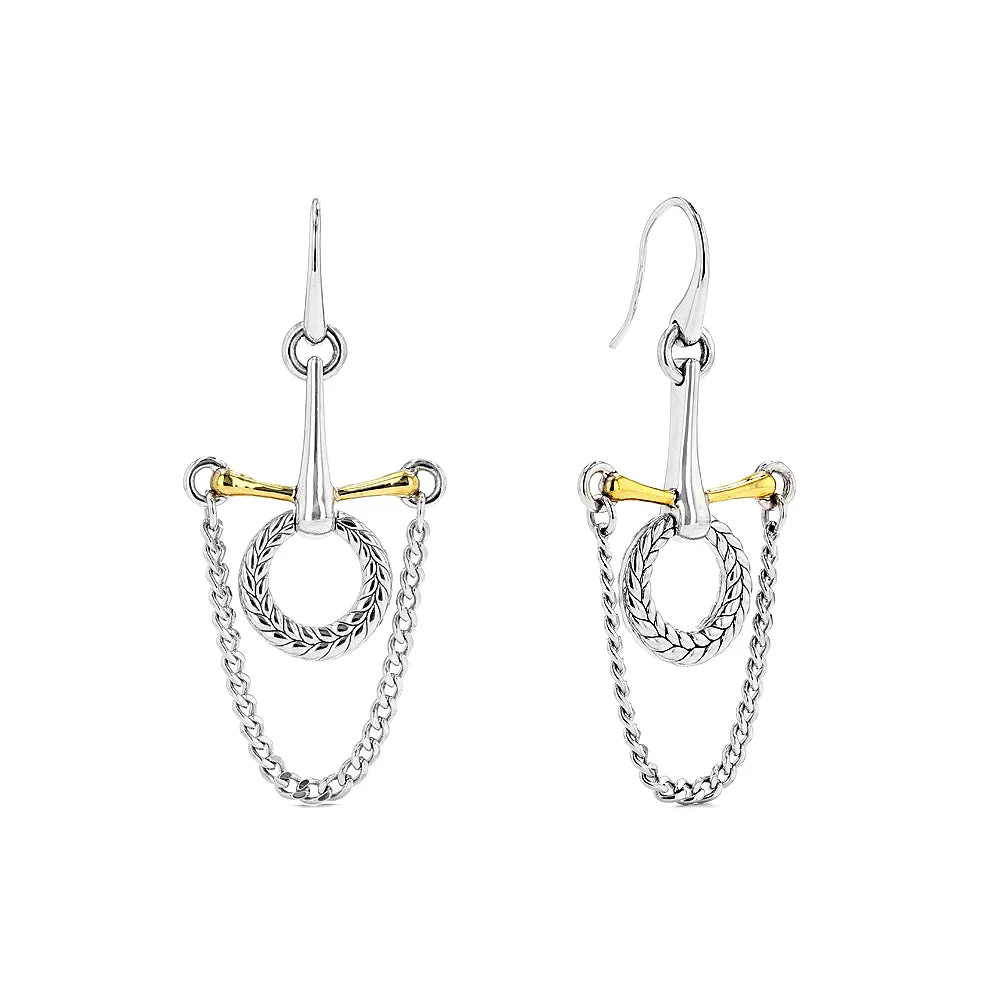 Vienna Bit Chandelier Drop Earrings with 18K Gold