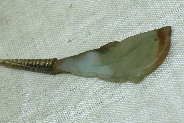 Vintage Jade/Bronze Hairpin from China