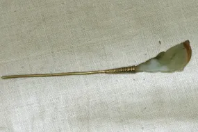 Vintage Jade/Bronze Hairpin from China