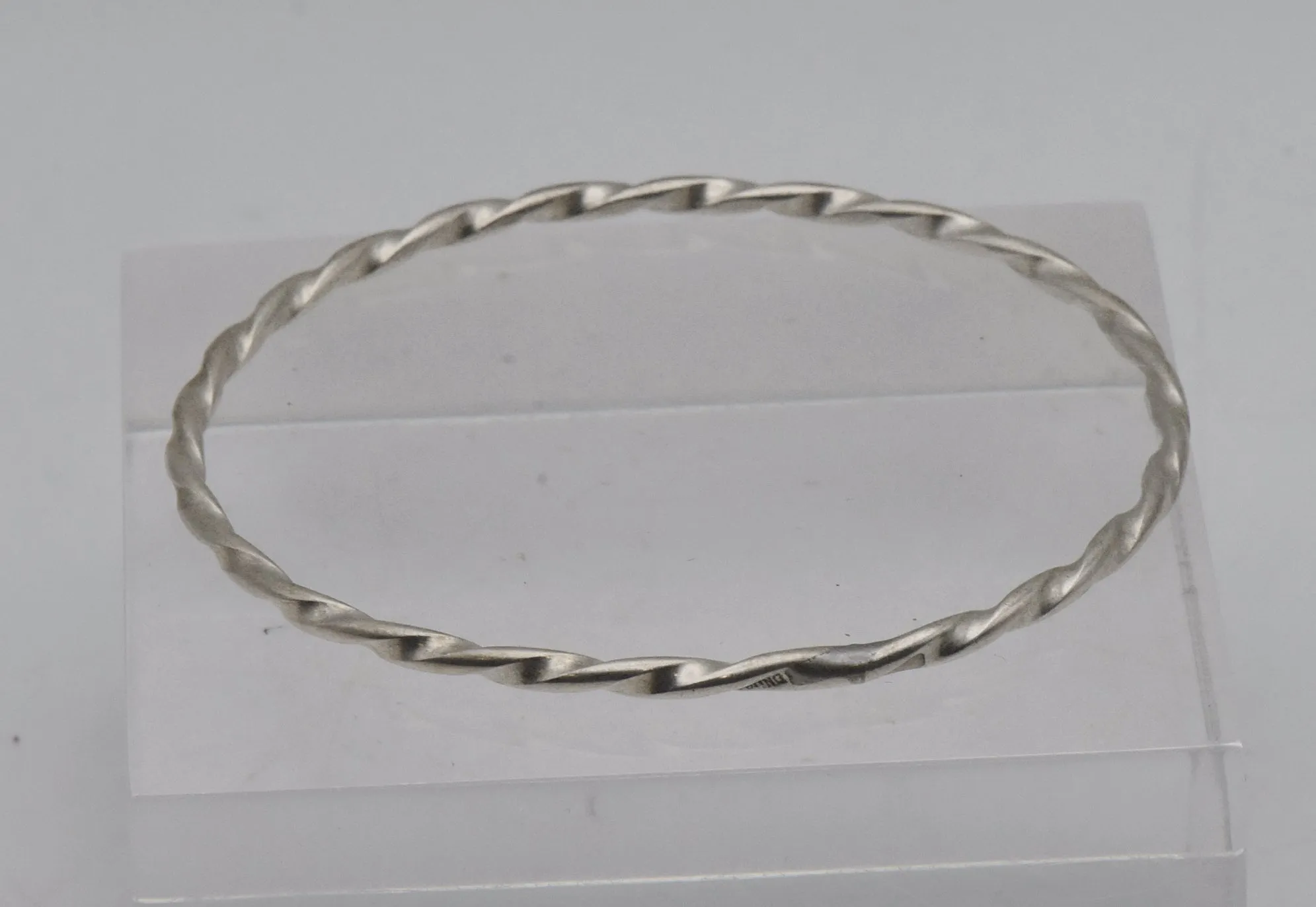 Vintage Sterling Silver Twisted Bangle Bracelet