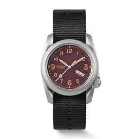 VOYAGER - 100M Waterproof Titanium Automatic Field Watch | Claret-Day,Date