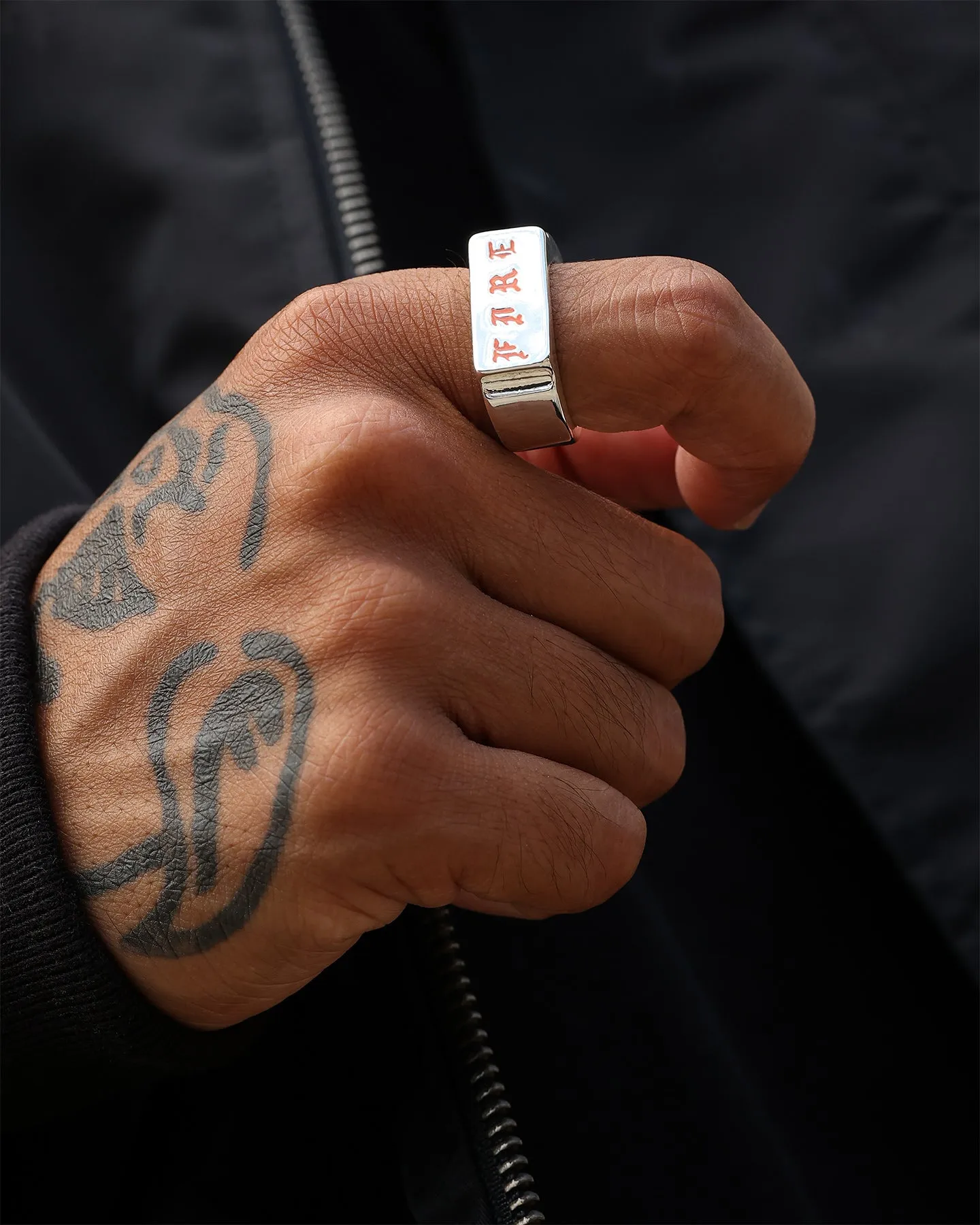 Wild for the Weekend Fired Signet Ring Silver