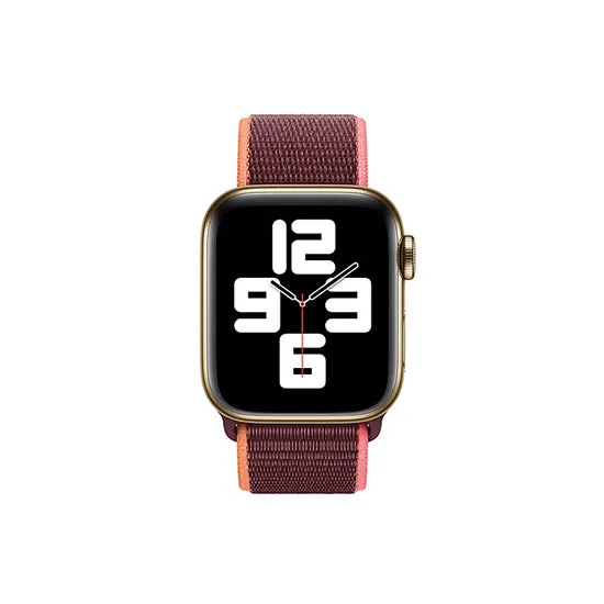 Woven Nylon Straps For Apple Watch-42/44/49mm New 2020 Edition(Plum)