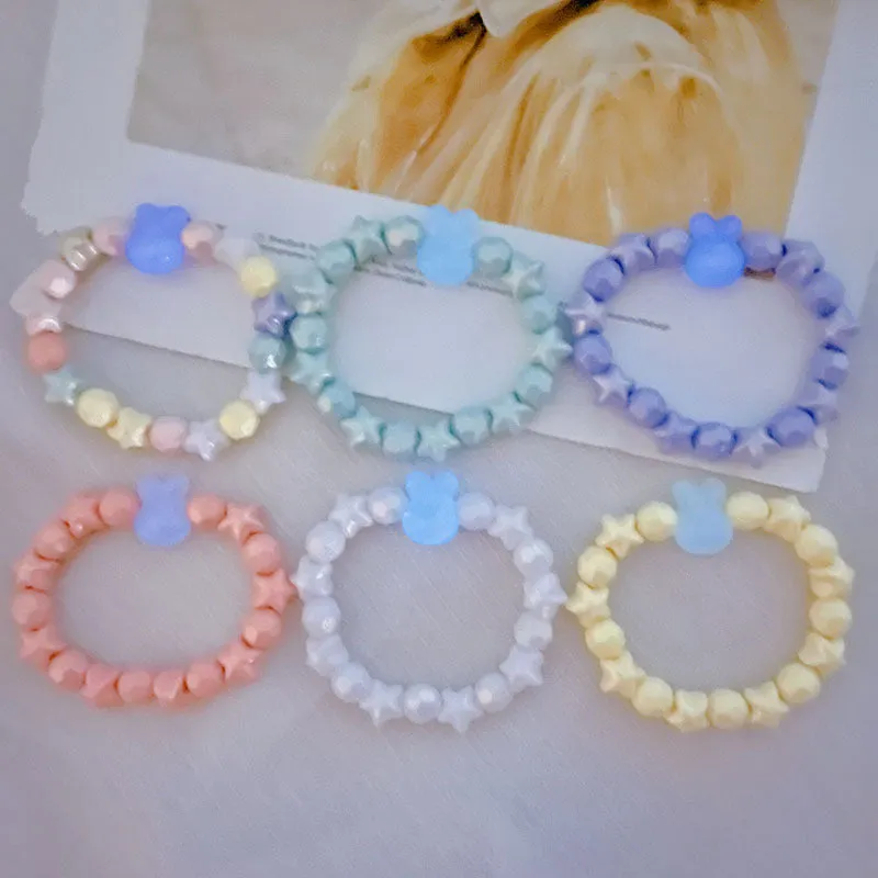 Xiaohongshu Same Style Students Bracelet Luminous Rabbit Bracelet Cute Cartoon Accessories