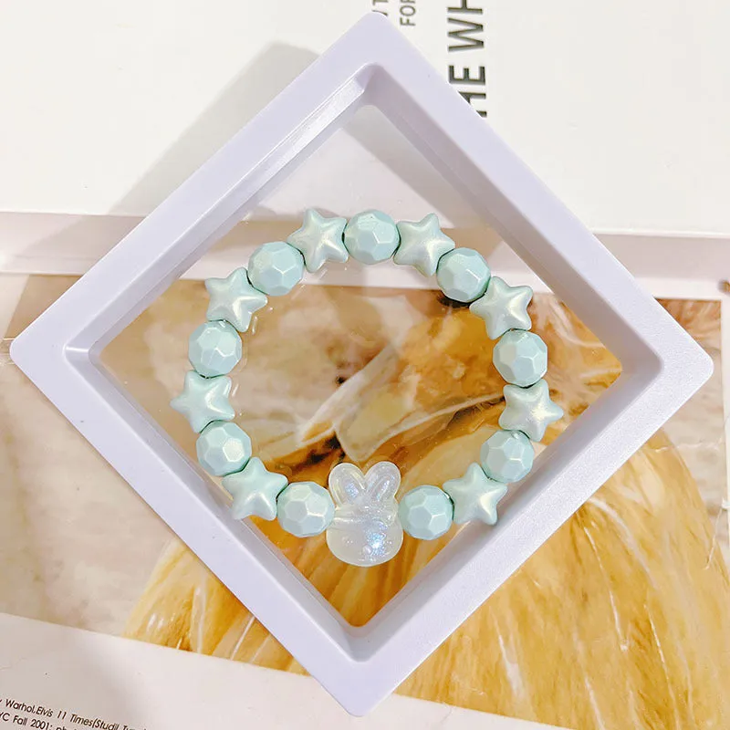 Xiaohongshu Same Style Students Bracelet Luminous Rabbit Bracelet Cute Cartoon Accessories