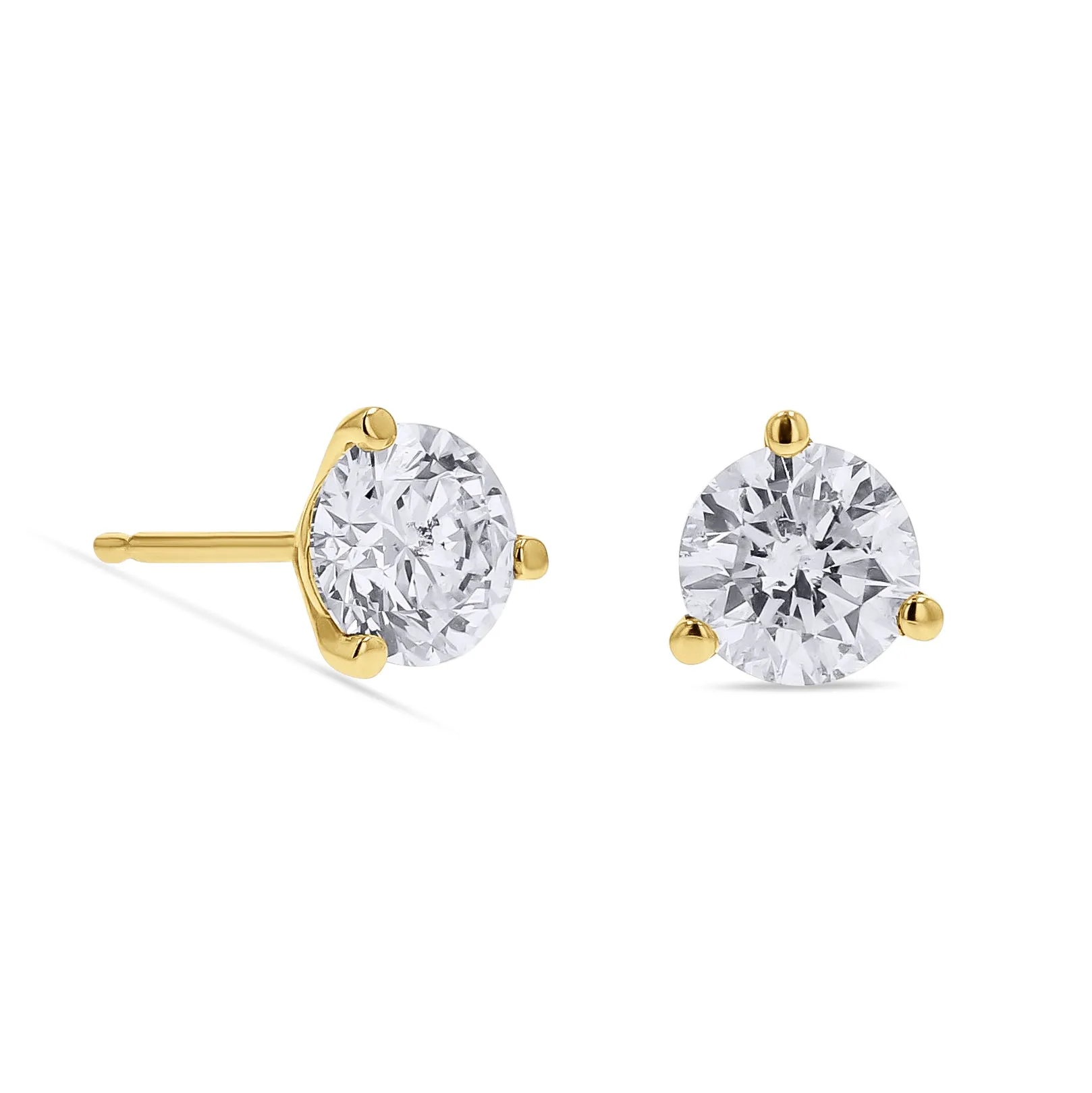 Yellow Gold Classic Diamond Studs